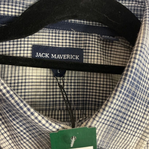 NWT Jack Maverick men’s long sleeve brushed flannel  shirt size L - Picture 5 of 7